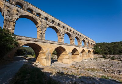 Pont du Gard, Roman aqueduct, France by Unbekannt Unbekannt